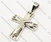 Silver Stainless Steel Men's Maltese Cross Pendants - KJP190074