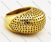 Stainless Steel Gold Plating Ring - KJR080013