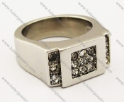 Stainless Steel Zircon Rings - KJR080014