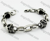 Stainless Steel Skull Bracelet - KJB170016