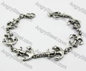 Stainless Steel Casting Bracelets 7pcs Anchor Charms - KJB170017