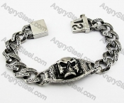 Stainless Steel Skull Bracelet For Biker - KJB170019