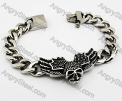 Vintage Stainless Steel Casting Heavy Skull Bracelets - KJB170020