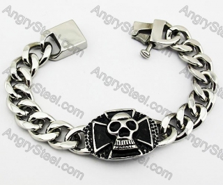 Stainless Steel Casting Heavy Metal Skull Bracelets - KJB170027