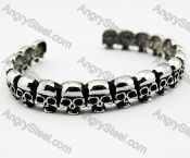 Stainless Steel Casting SKull Bracelets linked with 20pcs Skulls - KJB170031