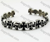 Vintage Stainless Steel Casting Skull & Maltese Bracelets - KJB170033