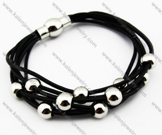 Stainless Steel Leather Bracelets - KJB030123