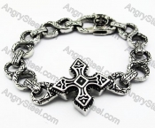 Stainless Steel Vintage Cross Bracelet - KJB200068