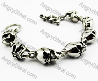 Stainless Steel Skull Bracelet - KJB200071