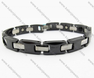 Black Ceramic and Tungsten Bracelets - KJB270085