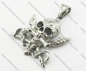 Fashion Silver Stainless Steel Casting Skull Pendants - KJP140087