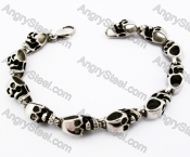 Stainless Steel Skull Biker Bracelet For Men - KJB170046