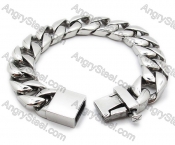 Big & Heavy 316L Stainless Steel Biker Bracelet - KJB200046