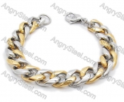 Stainless Steel Gold Plating Bracelet For Men - KJB200052