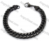 Stainless Steel Black Plating Bracelet For Men - KJB200053