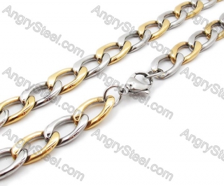 Stainless Steel Gold Plating Necklaces - KJN200036