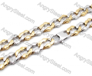 Stainless Steel Gold Plating Necklaces - KJN200038