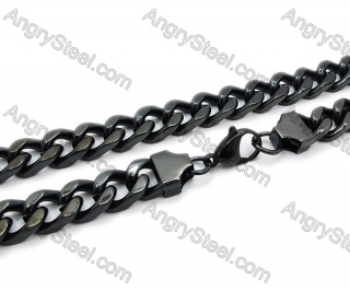 Stainless Steel Black Plating Necklaces - KJN200040