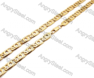 Stainless Steel Gold Plating Necklaces - KJN200046