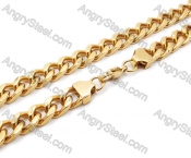 Stainless Steel Gold Plating Necklaces - KJN200047