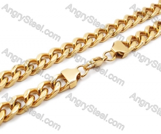 Stainless Steel Gold Plating Necklaces - KJN200047