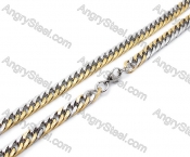 Stainless Steel Gold Plating Necklaces - KJN200048