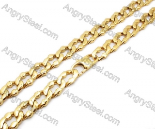 Stainless Steel Gold Plating Necklaces - KJN200050