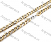 Stainless Steel Gold Plating Necklaces - KJN200052