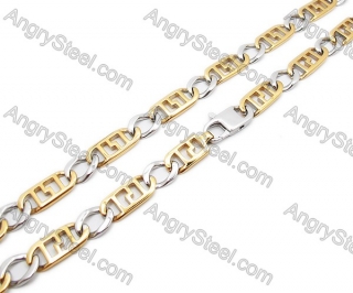 Stainless Steel Gold Plating Necklaces - KJN200053