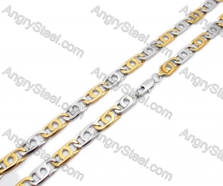 Stainless Steel Gold Plating Necklaces - KJN200054