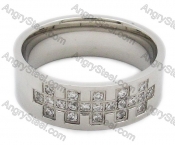 Stainless Steel Stone Rings - KJR200007