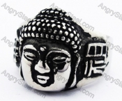 Stainless Steel Buddha Ring - KJR010104