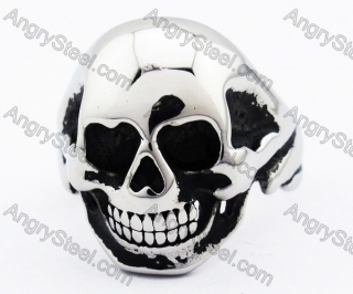 Stainless Steel Skull Ring - KJR010106