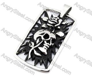 Stainless Steel Skull Pendants - KJP010072