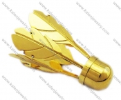 Gold Stainless Steel Lovely Shuttle Cock Pendants - KJP190081