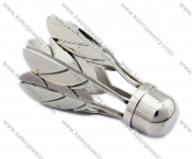 Silver Stainless Steel Lovely Birdshuttlecock Pendants - KJP190082