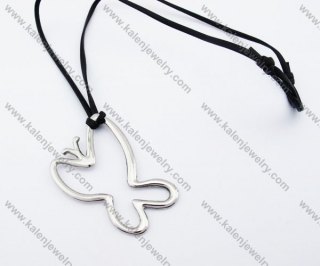 Black Leather Necklaces - KJN050001