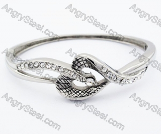 Overlay Zircon Stones Cobra Bangle - KJB200089