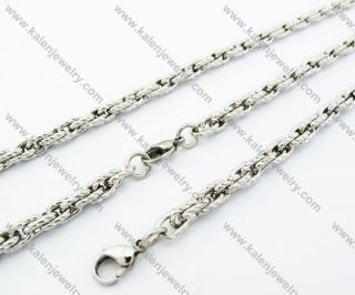 Stainless Steel Necklace and Bracelet Jewelry Sets - KJS100010