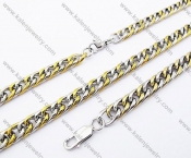 Stainless Steel Necklace and Bracelet Jewelry Sets - KJS100017