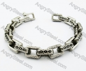 Stainless Steel Old Rusty Prison Chain Bracelet - KJB200101