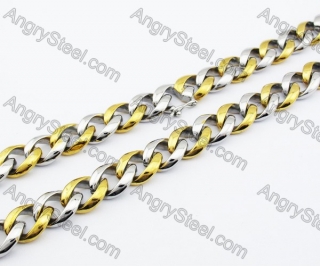 Stainless Steel Gold Plating Necklace - KJN200067