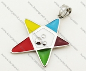 Stainless Steel Colourful Star Pendant - KJP090322