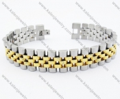 Stainless Steel Gold Watch Chain Bracelet - KJB190011