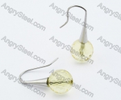 Stainless Steel Stone Earrings - KJE320007