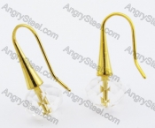 Stainless Steel Stone Earrings - KJE320010