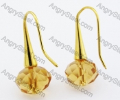 Stainless Steel Stone Earrings - KJE320011