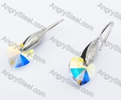 Stainless Steel Stone Earrings - KJE320015