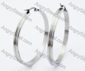 Stainless Steel Cutting Earrings - KJE320040