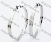 Stainless Steel Cutting Earrings - KJE320041